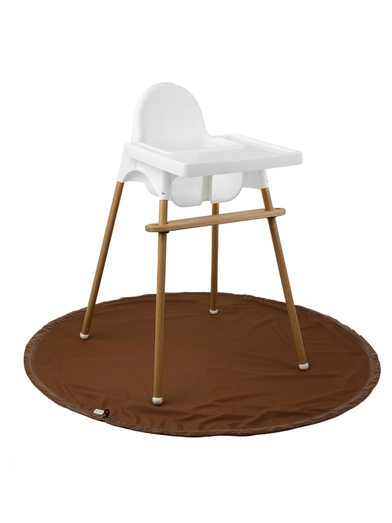 Mata podłogowa pod krzesełko do karmienia - brąz