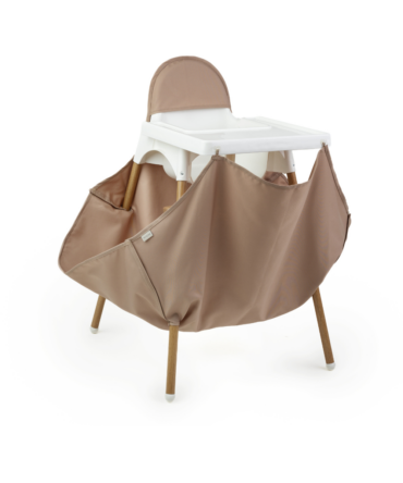 Mata wyłapująca - kawowa - do krzesełka do karmienia