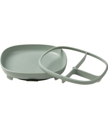 b.box Talerzyk z przyssawką dla dzieci – trójdzielny 2w1 Sage