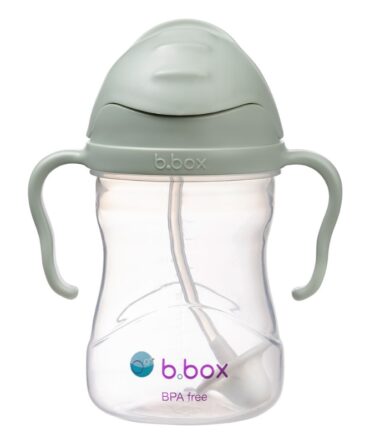 B.box Bidon ze słomką dla dzieci - 240 ml Sage